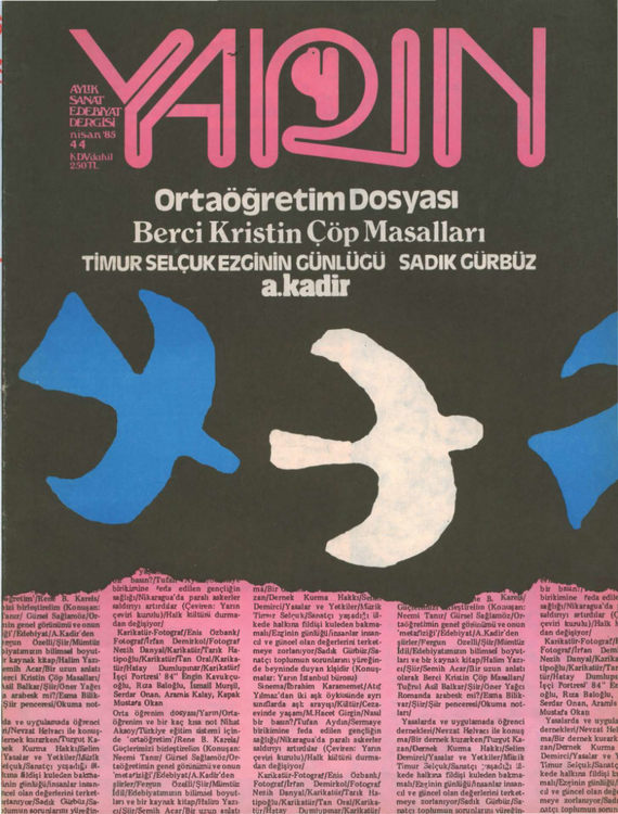 Yarın - Sayı 44 - Nisan 1985