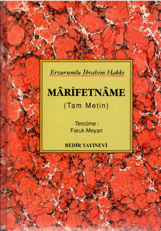 Erzurumlu İbrahim Hakkı - Mârifetnâme - Bedir Yayınevi